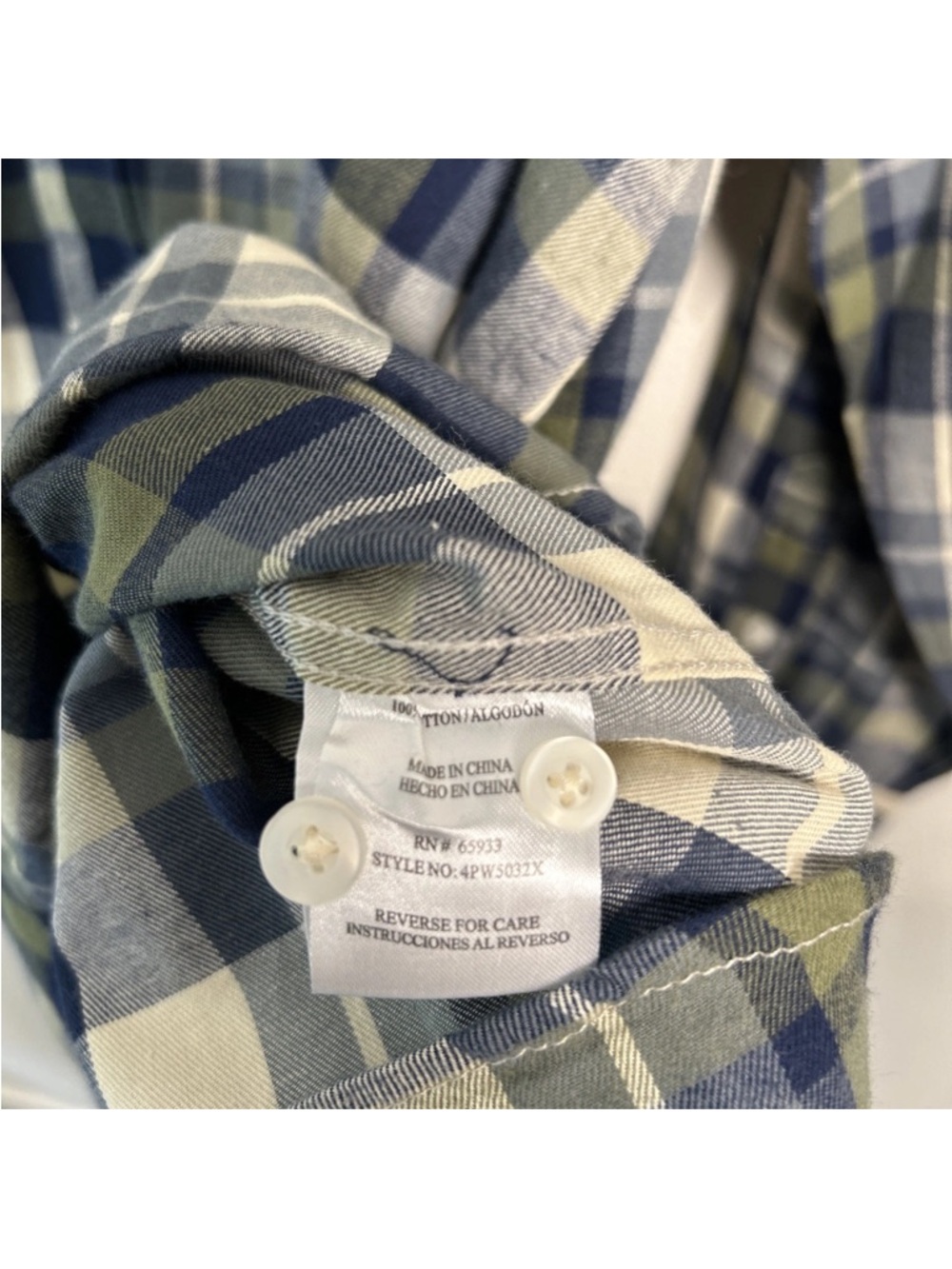 NWT Winston Mens Plaid Shirt Long Sleeve Button Down Size 2XL 100% Cotton NEW - Picture 12 of 12